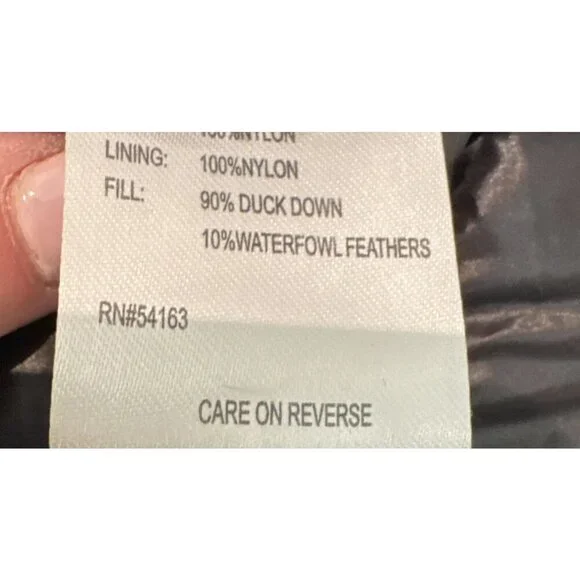 Calvin Klein Black Premium Down puffer Jacket Short, Woman’s Medium zip pocket - Picture 12 of 14